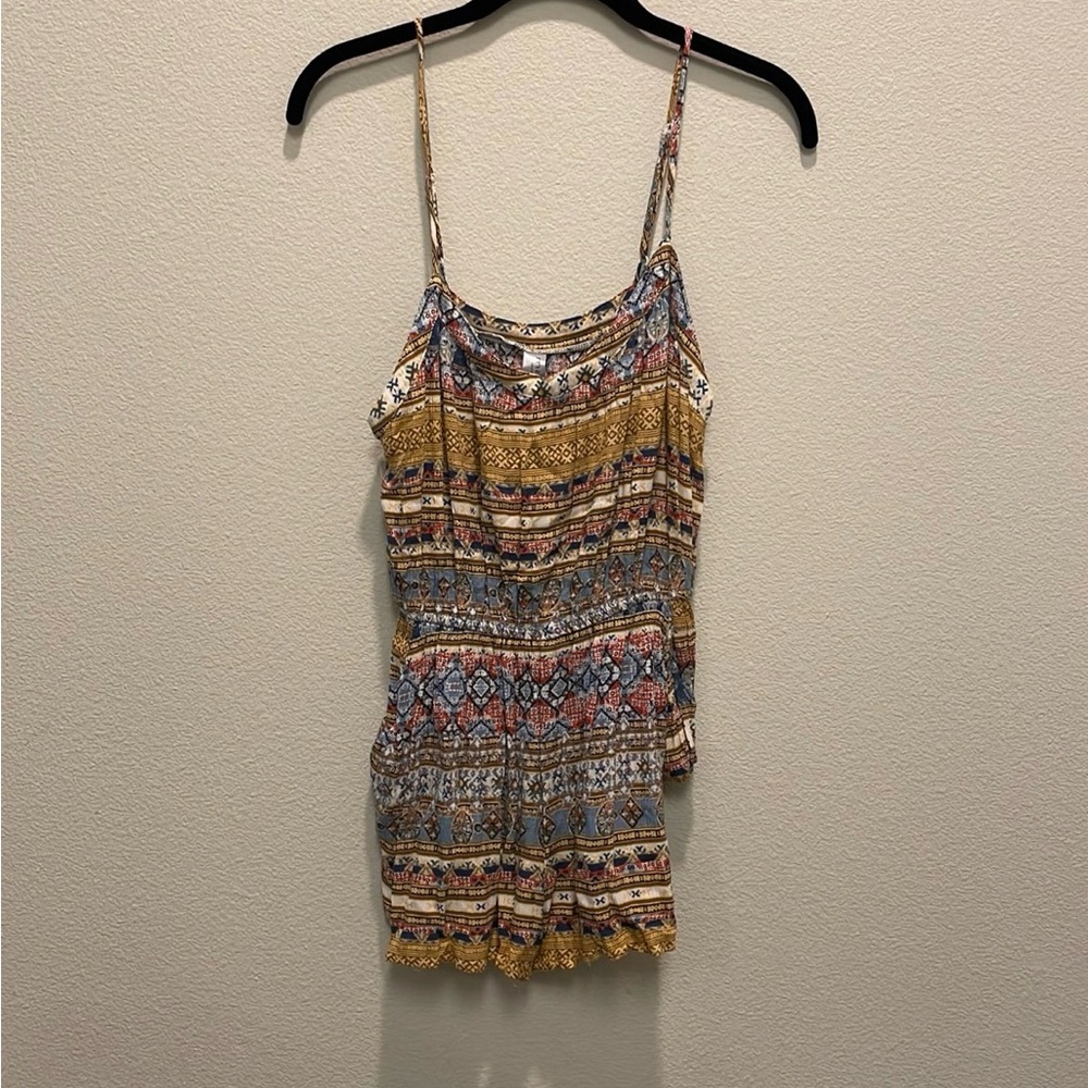 Mahina Multicolor Patterned Women's romper